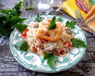 Рис с креветками по-креольски