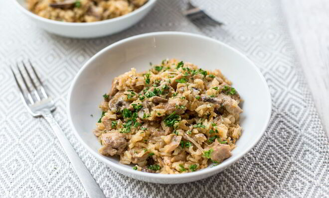 Рис с курицей и грибами в скороварке