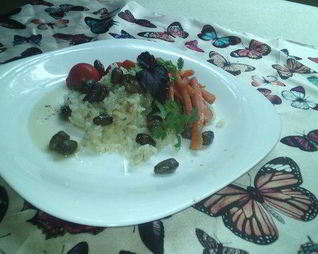 Рис с перепелиными сердцами