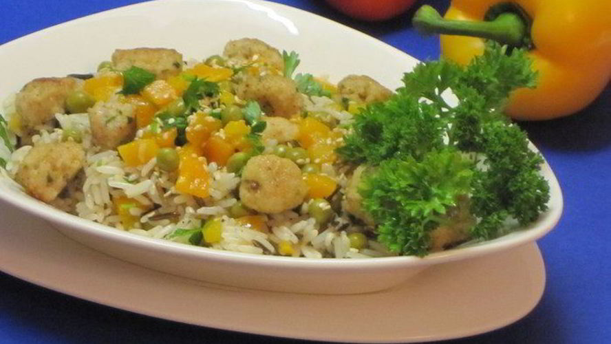 Рецепт риса с рыбными тефтелями