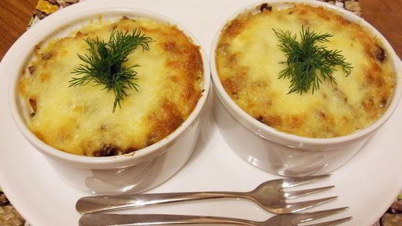 Рецепт Риса с шампиньонами и индейкой