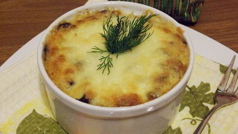 рис с шампиньонами и индейкой