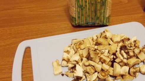 рис с шампиньонами и индейкой