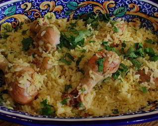 Рис с цыпленком и пряностями