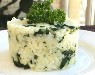 Рис со шпинатом