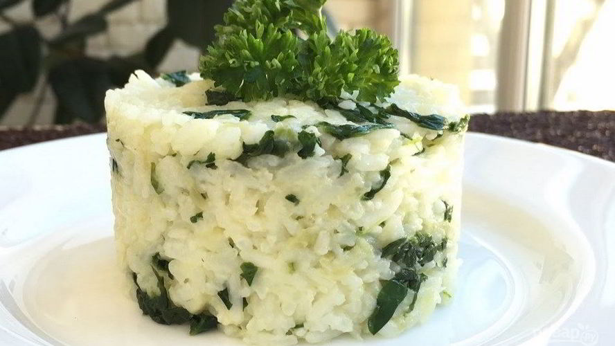 Рецепт риса со шпинатом