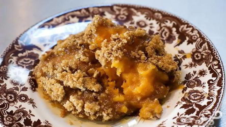 Рецепт сладкого картофеля с молоком и орехами