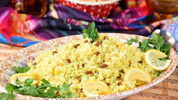Рецепт Восточного риса с кокосовым молоком, изюмом и кешью