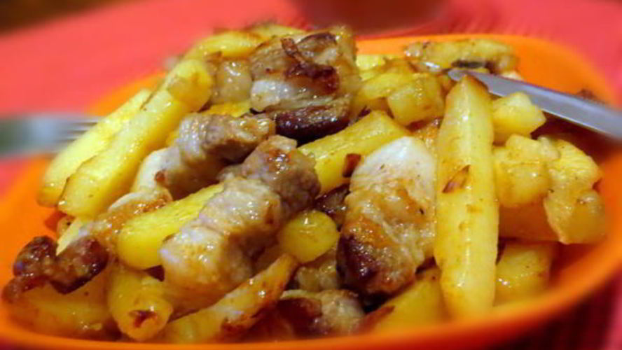 Рецепт жареной картошки на сале