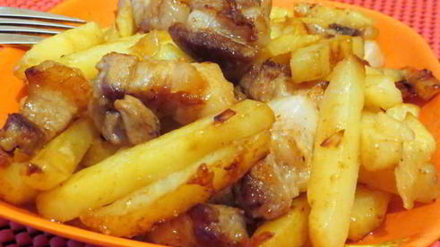 жареная картошка на сале