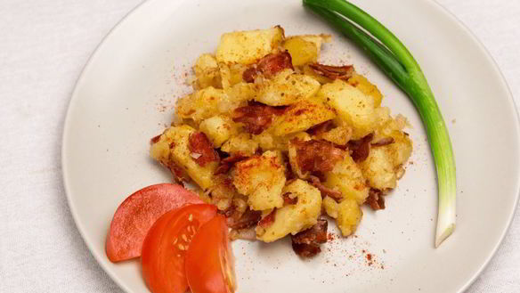 Рецепт Жареной картошки с беконом