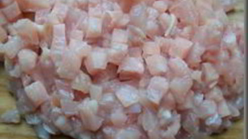 жареная картошка с куриным филе