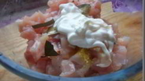 жареная картошка с куриным филе