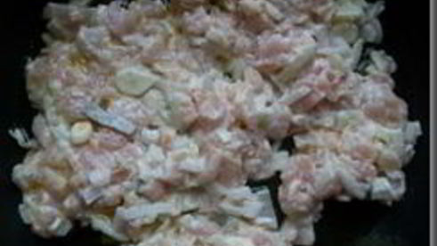 жареная картошка с куриным филе