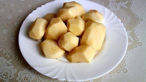 жареный картофель с луком