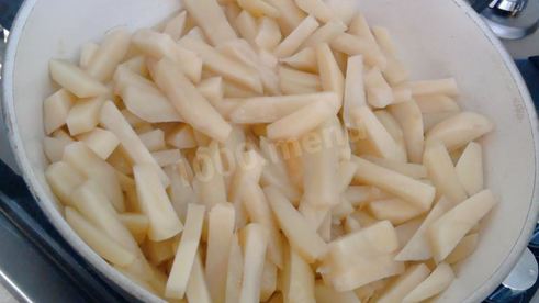 жареный картофель с луком