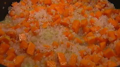 зимний рис с тыквой и кедровыми орехами