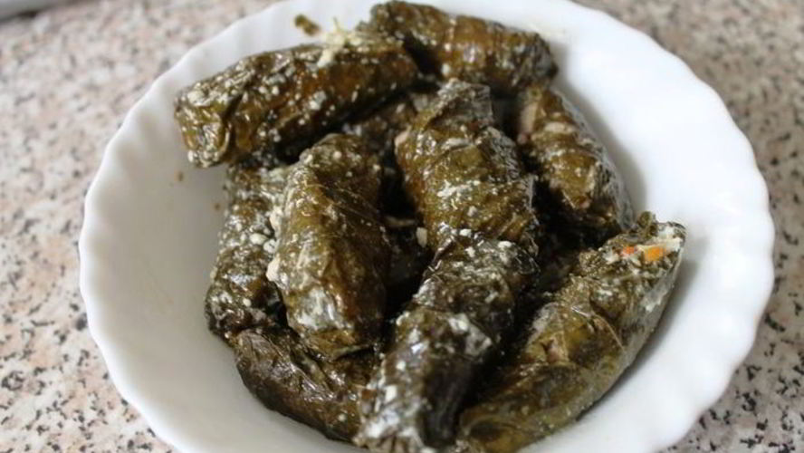 Рецепт долмы в виноградных листьях