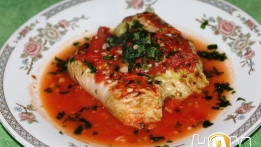 Рецепт голубцов из пекинской капусты с отварным мясом