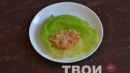 куриные голубцы в листьях савойской капусты