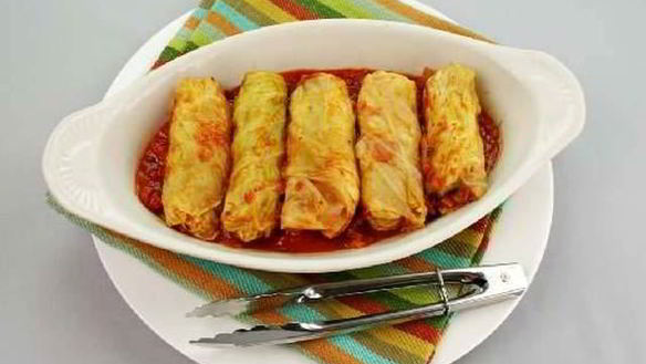 Рецепт Пикантных голубцов из савойской капусты с чесноком