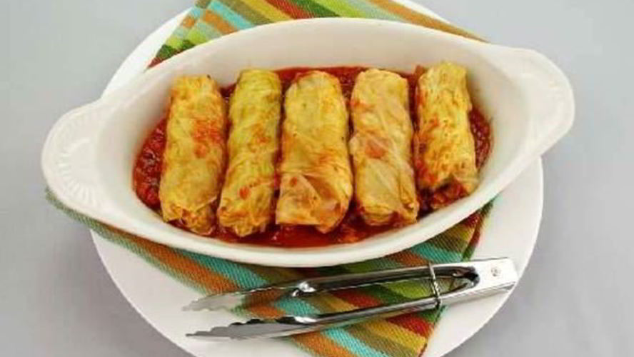 Рецепт пикантных голубцов из савойской капусты с чесноком