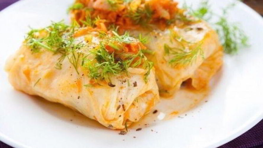 Рецепт запеченных голубцов с зеленой гречкой и тофу