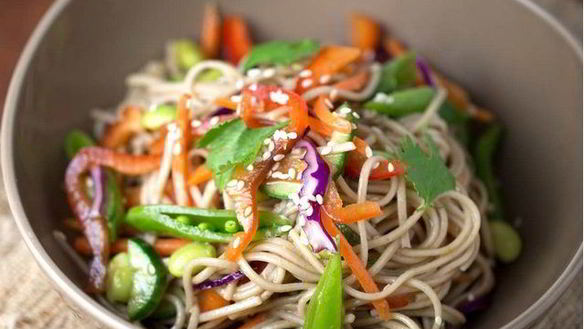 Рецепт Гречневой лапши с овощами