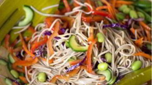 гречневая лапша с овощами