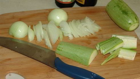 гречневая лапша соба с кабачками