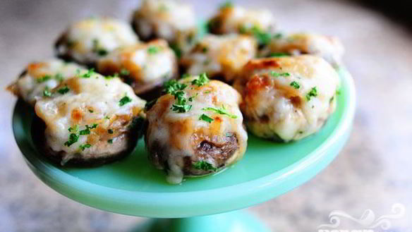 Рецепт Фаршированных грибов с луком