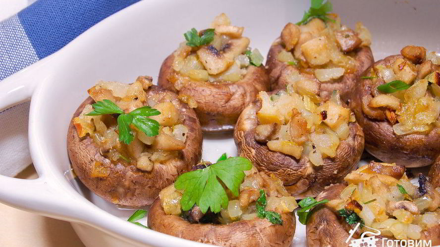 Рецепт фаршированных шампиньонов