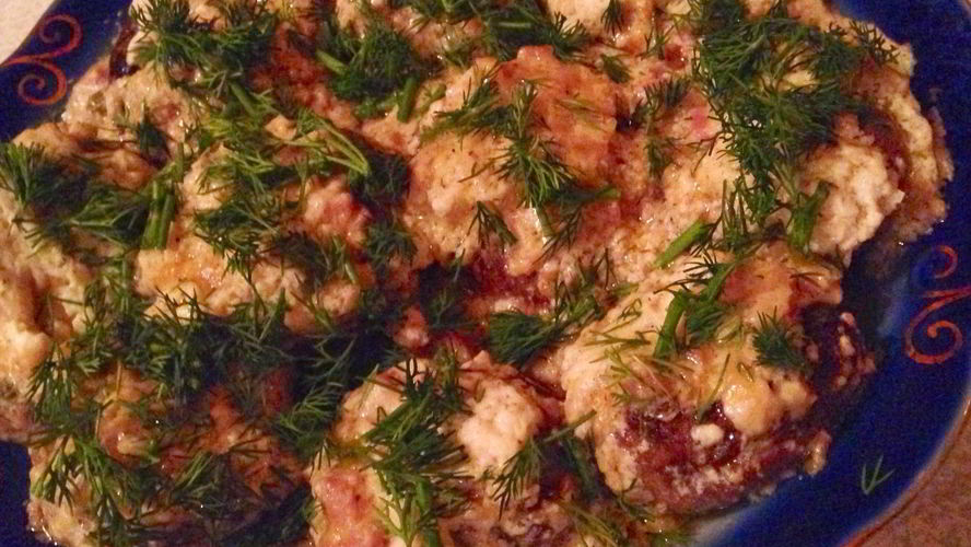 Рецепт грибов, фаршированных ветчиной и сыром