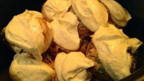 грибы, фаршированные ветчиной и сыром