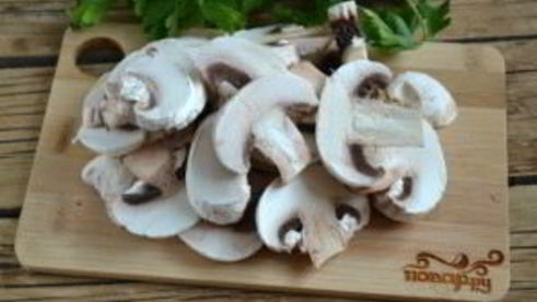 грибы под сырным соусом