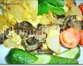 Грибы с картофелем в горшочке