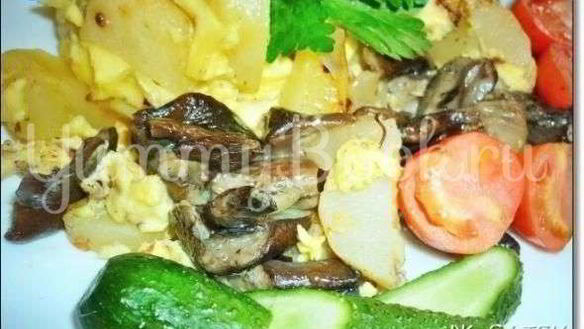 Рецепт Грибов с картофелем в горшочке