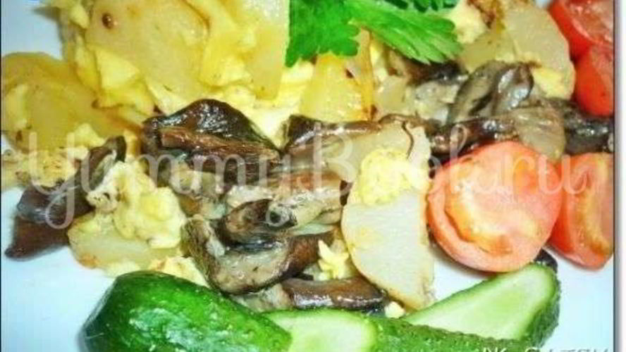 Рецепт грибов с картофелем в горшочке