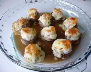 Грибы с креветками и сыром