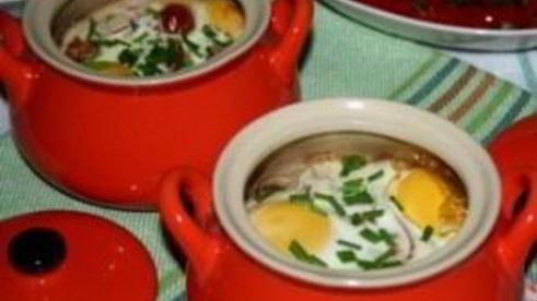 грибы в духовке в горшочке