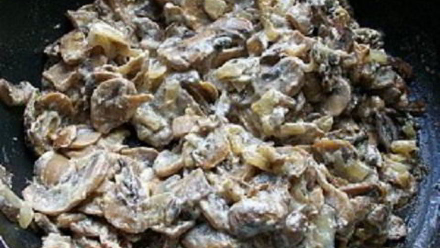 Рецепт грибов в сметане