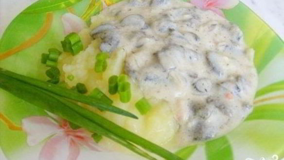 Рецепт Грибов в сметанном соусе