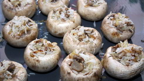 постные фаршированные шампиньоны