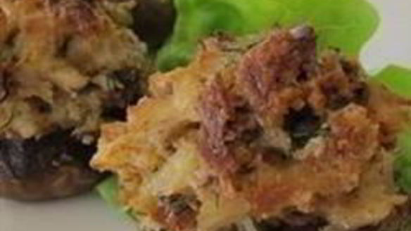 Рецепт Шампиньонов фаршированных крабами