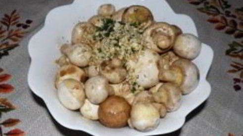 шампиньоны на шампурах