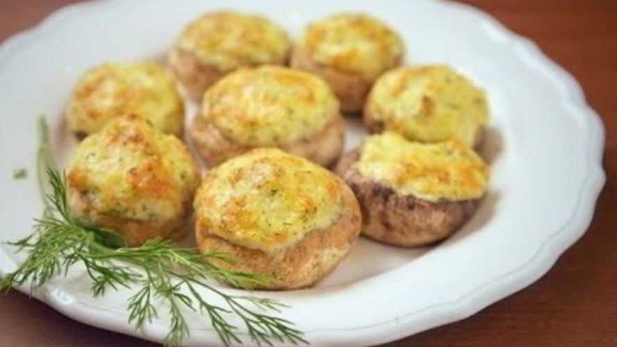 Рецепт шампиньонов с сыром и чесноком в духовке
