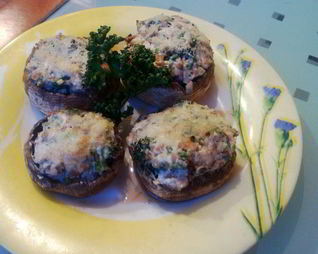 Шампиньоны запеченные со сливочным сыром