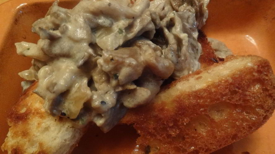 Рецепт вешенок, тушеных со сливками и тимьяном