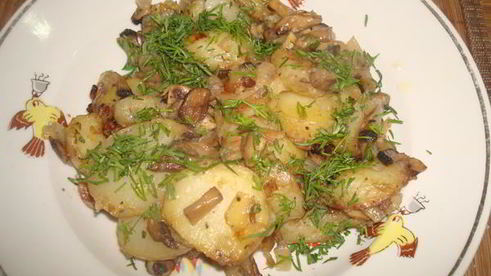 жаренка с грибами