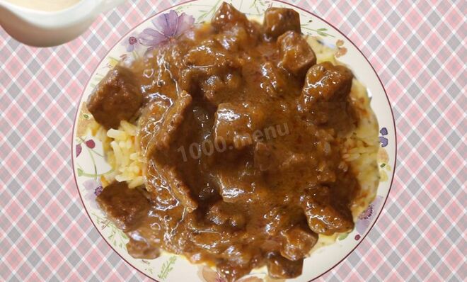 Гуляш из филе утки